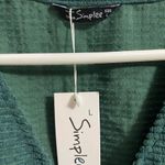 Simplee Apparel Simplee Apperal™ Hunter Green wrap like v neck dress| size L NWT Photo 2