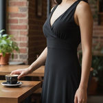 B. Smart  Elegant Black Sleeveless Dress Photo 0