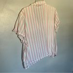 J.Crew Rainbow Striped Short Sleeves Button Down Shirt Top Pajama Plus XXL 2X Photo 5