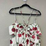 Amur Isabelle Halter Dress Dahlia Pink Bouquet Toss White Size 12 Photo 7