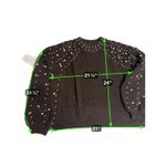 Sincerely Jules XL Black Pearl Embellished Sweater Long Sleeve Crew Neck Photo 1