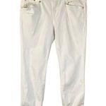 Theyskens Theory White Posy Crop Cuff Skinny Jean Women's Size 30 Photo 0