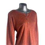 Chaser Slub Jersey Long Sleeve Sheer Lightweight Burnt Orange Henley Size Small Photo 3