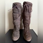 UGG  Elsey Chocolate SuedeWedge Boots Lace Photo 1