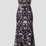 💕MARCHESA NOTTE💕 Embroidered Tulle Gown ~ Dark Purple Floral and Butterfly 10 Photo 10
