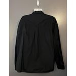 Streetwear Society Shirt Womens Large Black Embroidered Red Floral Button Up Top Photo 4