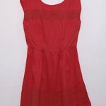 Lucy & Laurel  100% linen woman burnt orange dress size 10 v back Photo 0