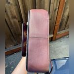 Coach  Saddle Leather Bag Chocolate Brown With Leather  And Gold Chain Photo 9