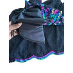 Vintage Jewel Queen Sequin Embellished Black Silk Blouse Multicolor Sz B Photo 7