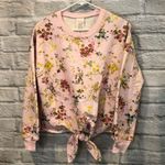 Cinq à Sept Cinq A Sept Sz Small Parker Sakura Floral Tie-Dye Pullover Sweatshirt Knot Front Photo 9