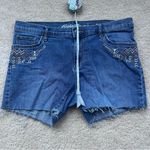 Eddie Bauer ✨ Boyfriend Blue Jean Shorts w/ Embroidered Pockets - 10 - EUC Photo 12
