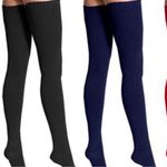 American Apparel Vintage Sold Out Thick Thigh High Socks Y2K Black US Made Rare Photo 3