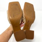 ZARA Neutral Nude Quilted Square Toe Block Heel Sandal Photo 7