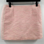 Wilfred Aritzia Pale Pink Preppy Exposed Zipper Tweed Mini Skirt Size 6 Photo 0