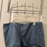 Merona  Casual Medium Wash Chino Mini Shorts Pockets Blue Women's Size 18 Photo 2