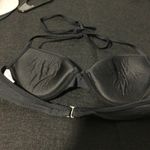 Xhilaration  Black Zig Zag Embroidered Halter Bikini Swim Top S P Photo 1