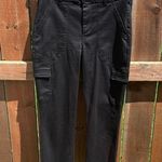 Evereve Larissa Utility Cargo Cropped Black Pants Size 29 Photo 4