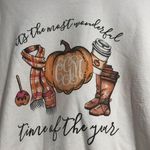 United Monograms Viral Mongrammed White and Orange Fall Sweatshirt Size M Photo 1
