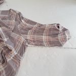 Torrid Pink Plaid Challis Zip Front Tab Sleeve Shirt Dress Size 4X Photo 9