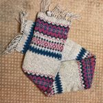 Eddie Bauer  Fair Isle Wool Blend Scarf Nordic Winter Cabin Cozy Boho Warm Skiing Photo 1