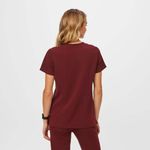 FIGS Casma Three Pocket Scrub Top Size XL Burgundy Nurse Medical Doctor Photo 2