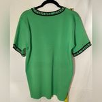 Source Unknown Vintage,‎ Green and Black Knit Short Sleeve Top, Size Medium Photo 6