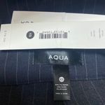 AQUA NEW Navy Blue Pinstripe High Rise Flare Bootcut Trousers Dress Pants Sz XS Photo 3