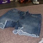 Seven7  Women's Frayed Hem Jean Shorts - Blue Photo 1