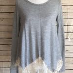 Xhilaration Long Sleeve Lace Trimmed Tee Photo 0