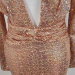 Charlotte Russe  Pink Sequin Bodycon Dress Size Small Sequin Cocktail Dress Photo 3