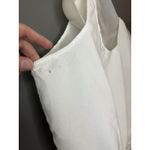 L Pogee Tank Top Womens L XL White Embroidered Floral Ruffle Hem Rayon Photo 6