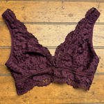 Victoria's Secret  Body Sexy Unlined floral lace Bralette Medium‎ Red Burgundy Photo 0