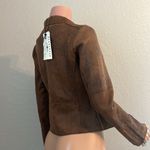 NWT Marrakech Women's Scuba Suede Zoe Moto Jacket distressed Brown SZ Small #74 Photo 8