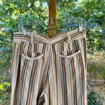 Free People Women's Striped Linen Blend Ankle Pants Size 2 Photo 3