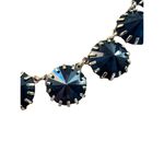 J.Crew  Gold Tone Rivoli Necklace Black Lucite Adjustable 20" Photo 1