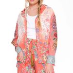 Arrata Silent Journey NWOT Girls Are Young Button Down Mesh Embroidered Top XL Pink Photo 0