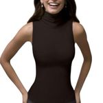Spanx  Women's Brown Sleeveless High Neck Shirt Top Size Small Photo 0