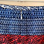 ANN TAYLOR FACTORY | Blue Mixed Print Striped Color Block Pencil Skirt Sz 4 Photo 1