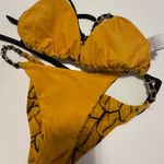 SAUVAGE CALIFORNIA yellow and black bikini set Size M Photo 3
