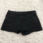 Old Navy Mid Rise Distressed Boyfriend Jean Shorts Black 4 Photo 2