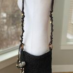 Sun n’ Sand Black Raffia Beaded Shell Crossbody Purse for Vacation Travel Beach Photo 3