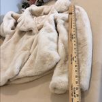 Jou Jou Cream Teddy Jacket Size Large Long Sleeve Collared snaps Closure Lined Photo 8