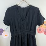 ZARA  Black Button-up Blouse Mini Dress - Size - Medium Photo 3
