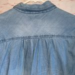 Caslon Shirt Womens Medium Blue Denim Jean Button Front Long Sleeve collared M Photo 7
