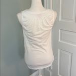 Lilly Pulitzer  Essie Shirt Tank Top White Sleeveless Cotton Smocked Small Photo 2