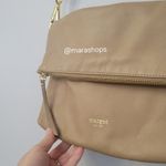 Margot Robbie Fold Over Taupe Leather Crossbody Bag Photo 2