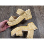 BEACH by Matisse Ocean Ave Platform Block Heels Espadrille Shoes Brown Casual 7M Size 7 Photo 3