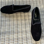 ZARA Black Velvet Dress Loafers 38 workwear holiday party minimalist classic Photo 1