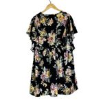 umgee USA Women's 1XL Black Floral Flutter Sleeve Midi Dress Size undefined Photo 3