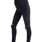 Madewell Maternity Over-the-Belly Skinny Jeans in Black Sea Photo 0